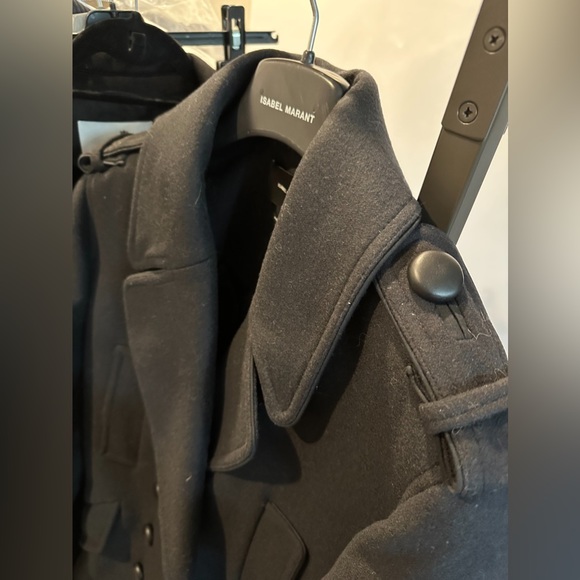Isabel Marant Karly NAVY Wool Coat - Picture 5 of 10